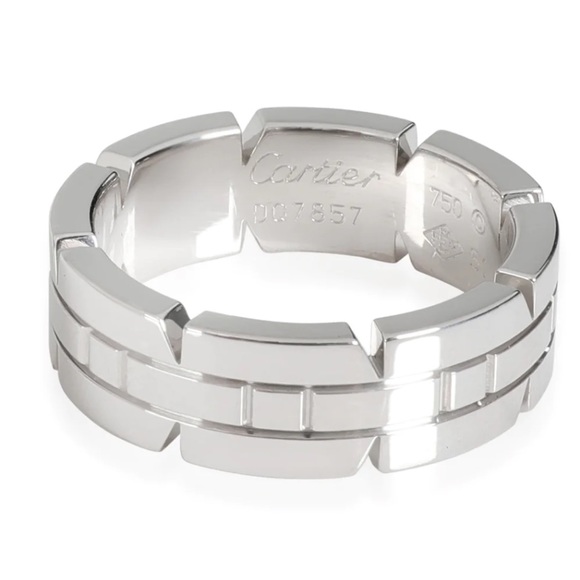 Size 9.5 Cartier TANK FRANÇAISE RING 18k White Gold